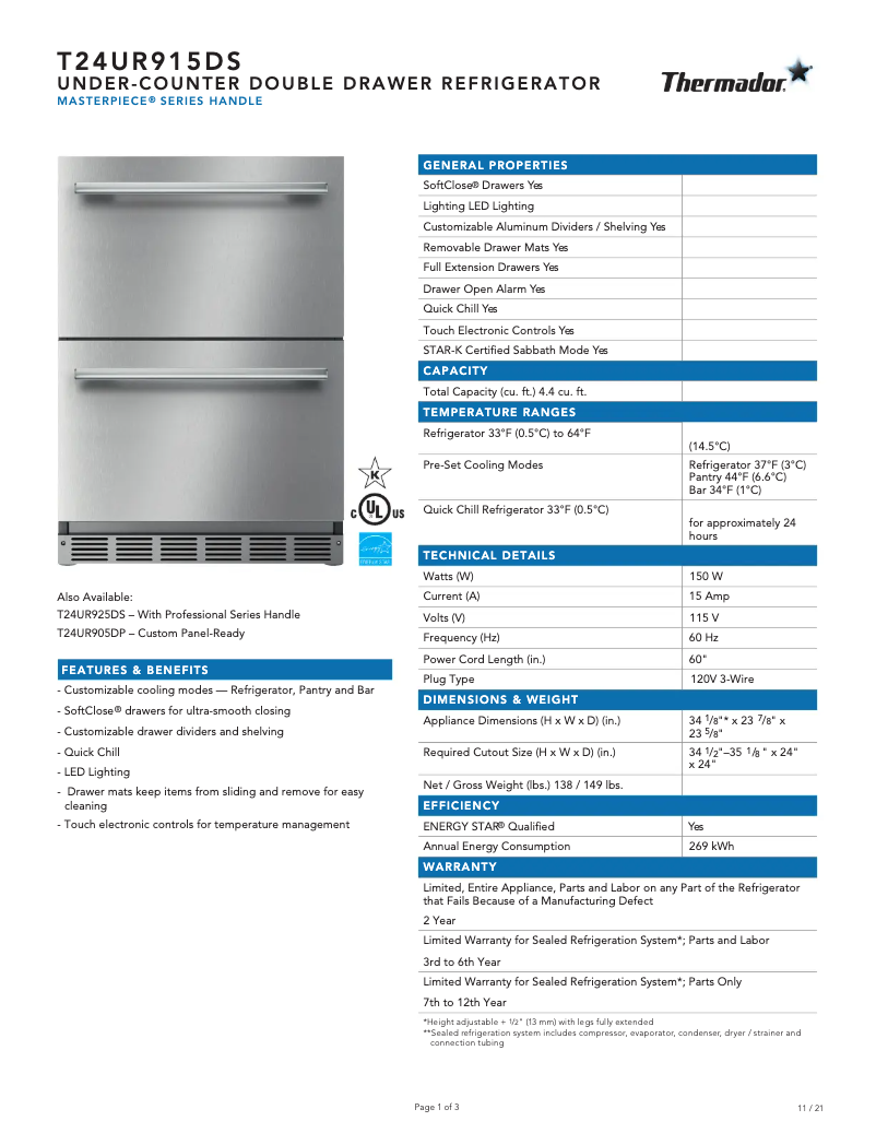 Imagen de la primera página del manual del dispositivo T24UR915DS