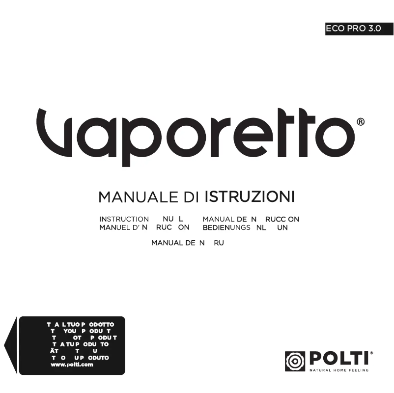 Página nº 1 - Manual de usuario Polti Vaporetto ECO PRO 3.0