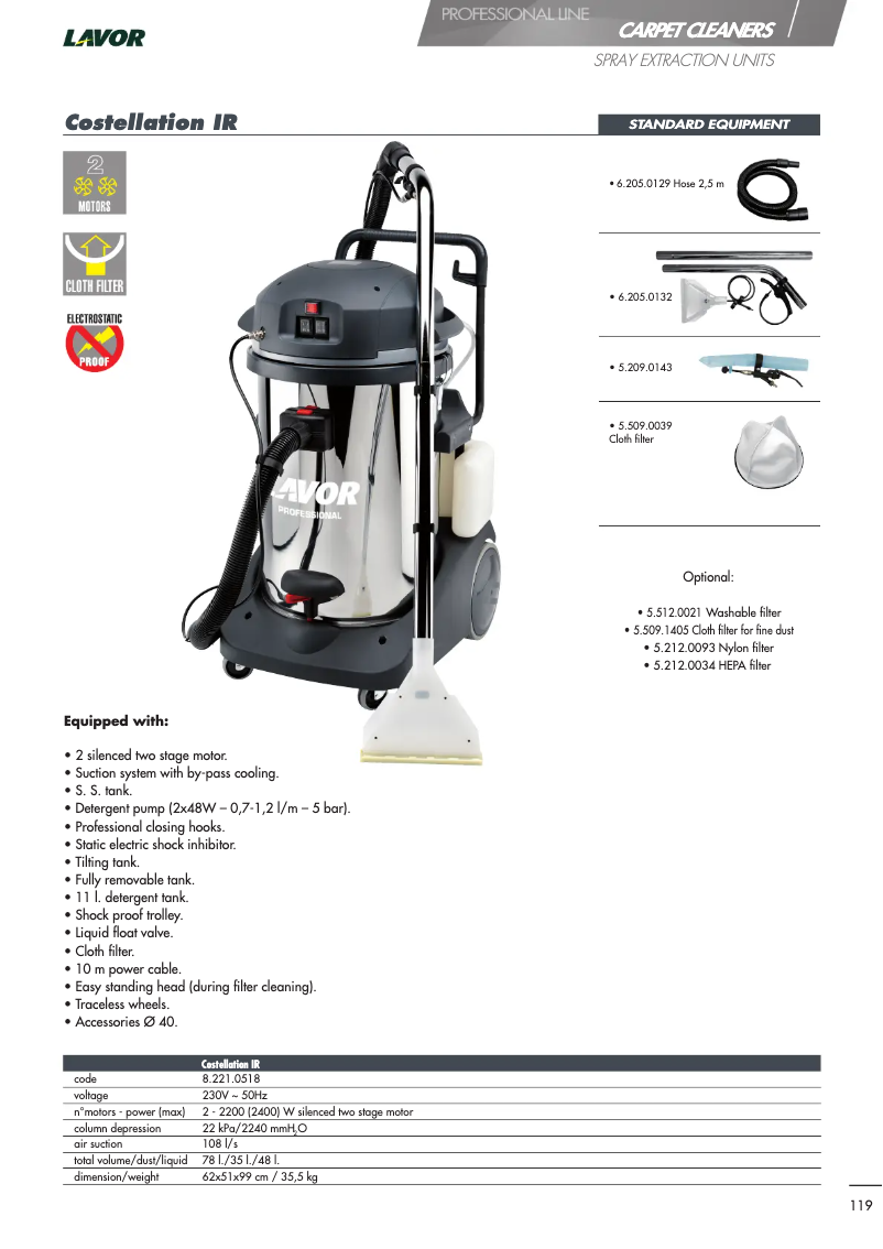 Imagen de la primera página del manual del dispositivo Costellation IR