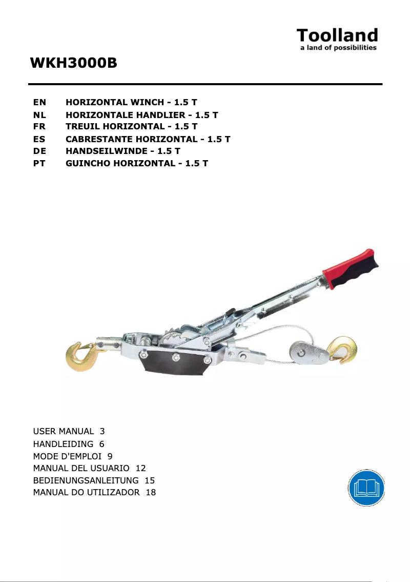 Página 1 del manual Manual de usuario Toolland WKH3000B
