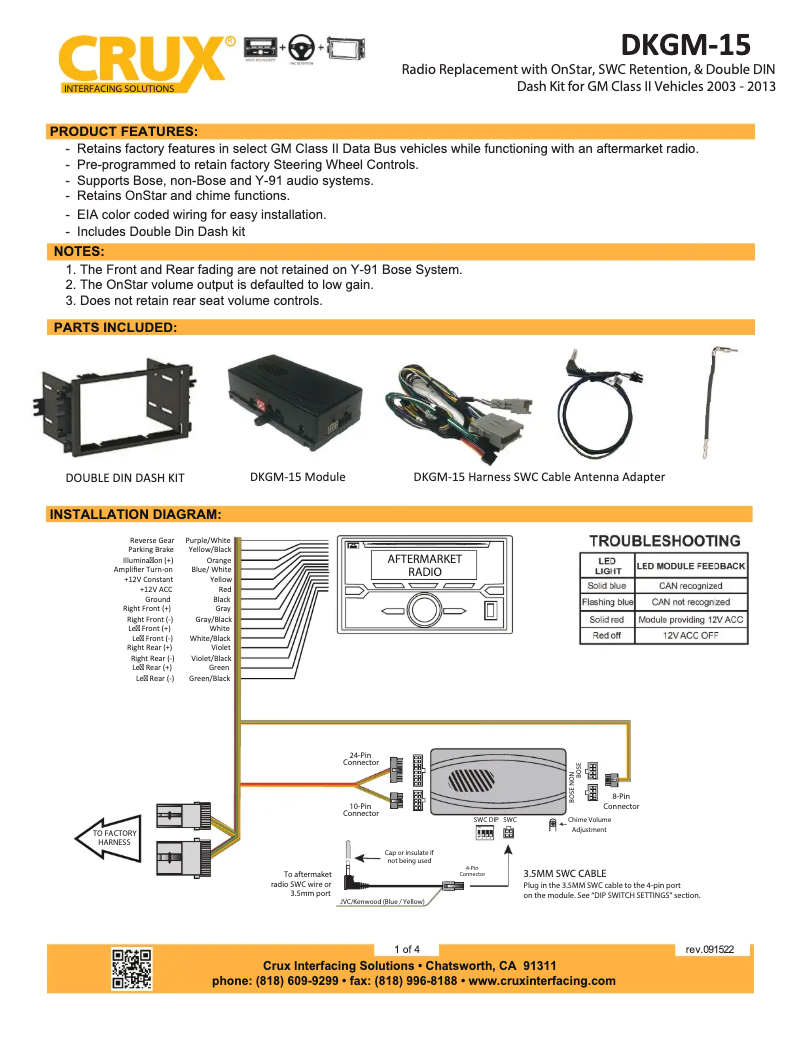 Página 1 del manual Manual de usuario CRUX DKGM-15