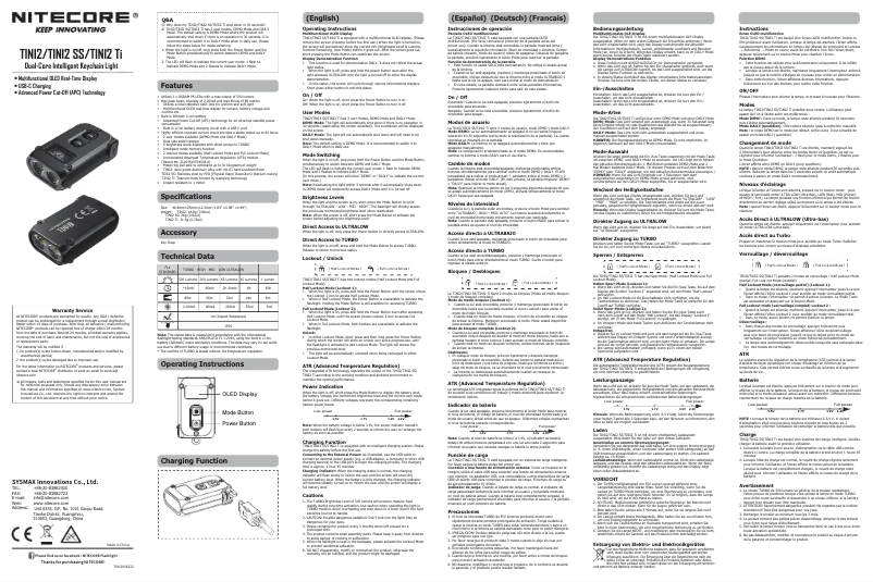 Imagen de la primera página del manual del dispositivo TINI2 Ti
