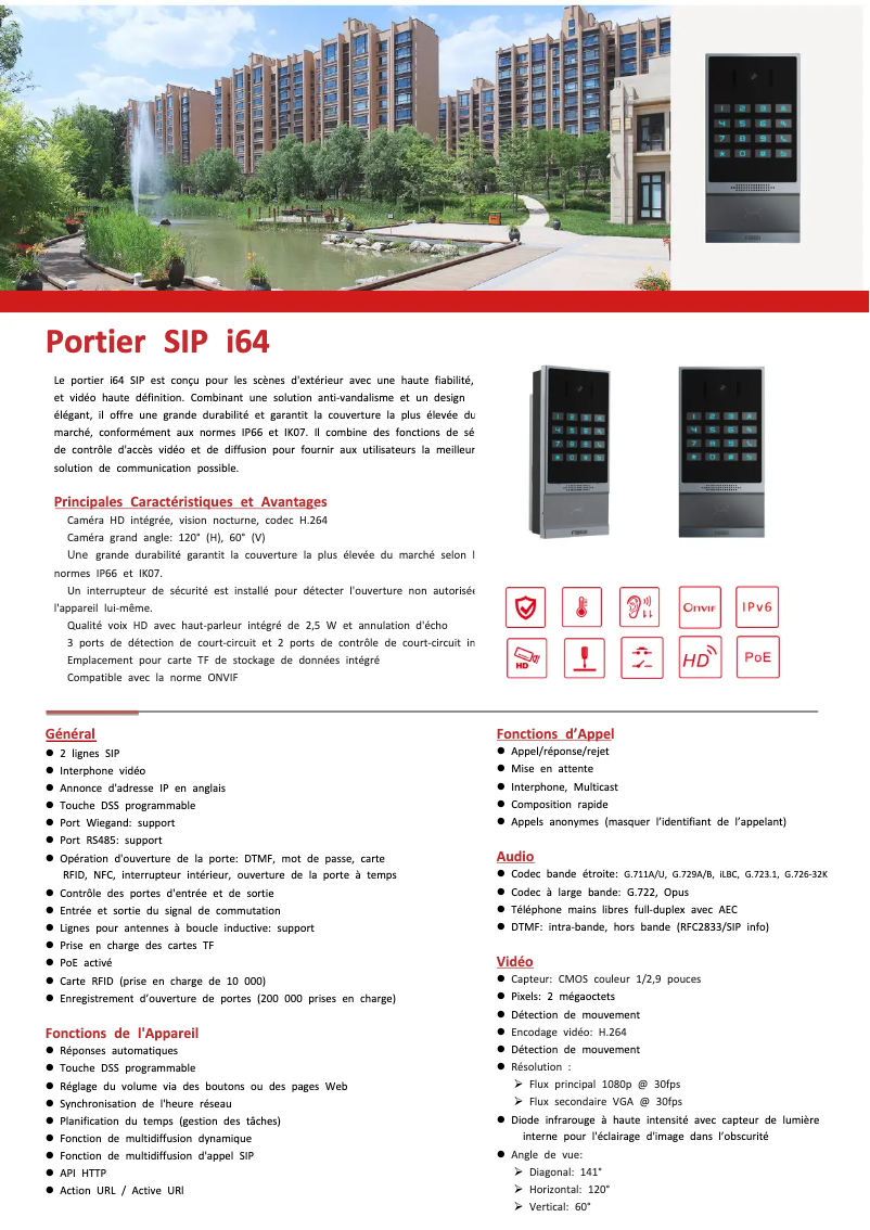 Imagen de la primera página del manual del dispositivo i64