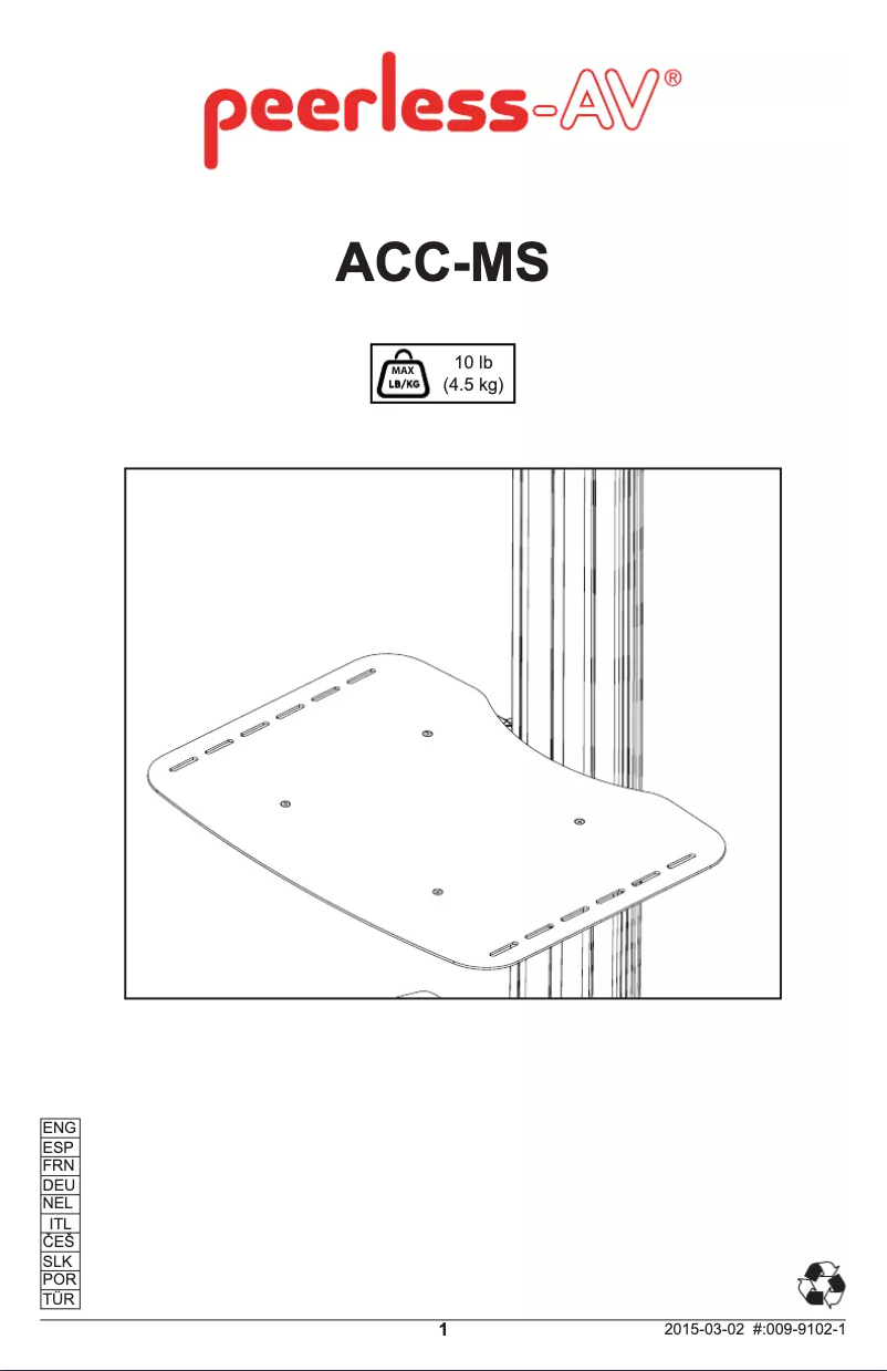 Imagen de la primera página del manual del dispositivo ACC-MS