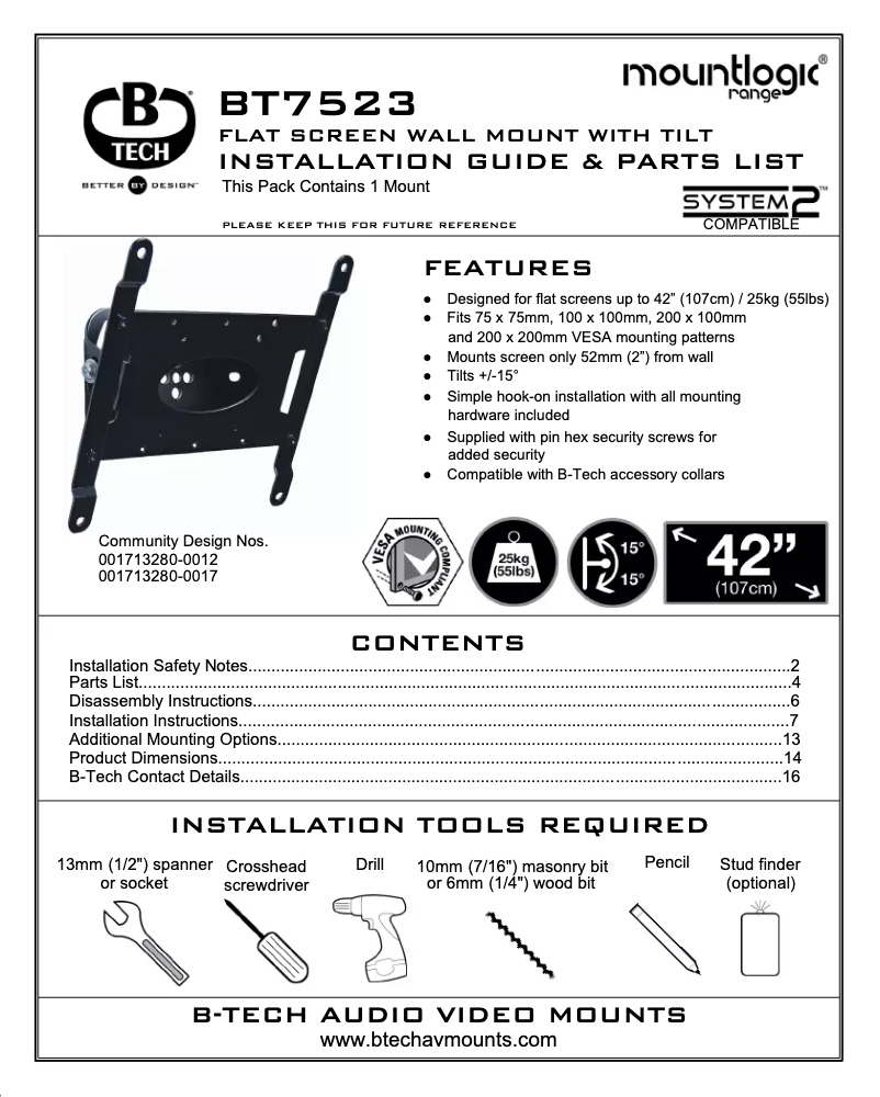Imagen de la primera página del manual del dispositivo BT7523
