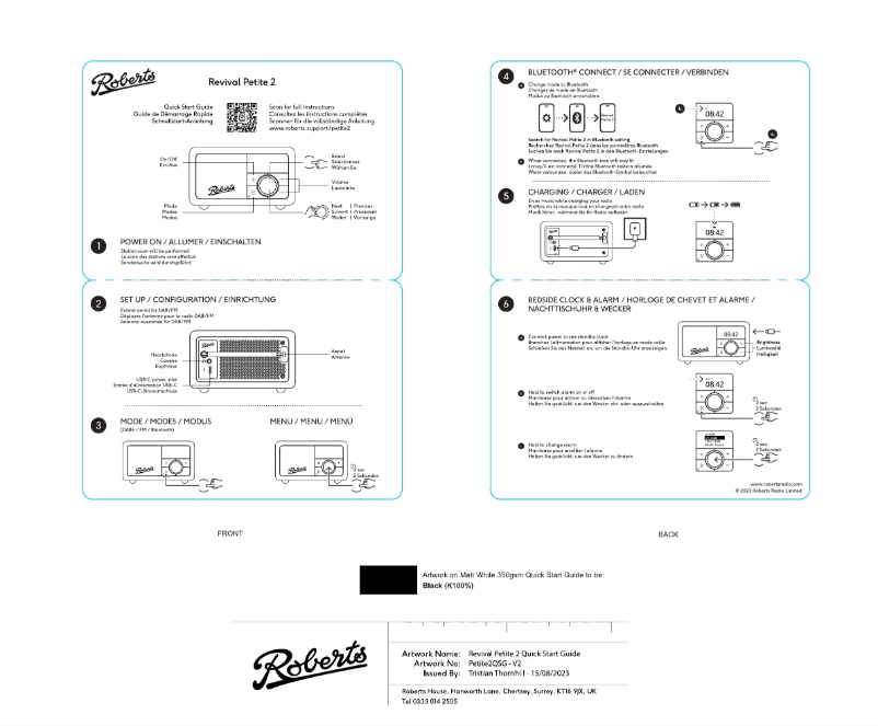 Página 1 del manual Manual de usuario Roberts Revival Petite 2