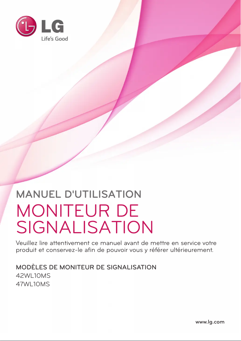 Página 1 del manual Manual de usuario LG 47WL10MS