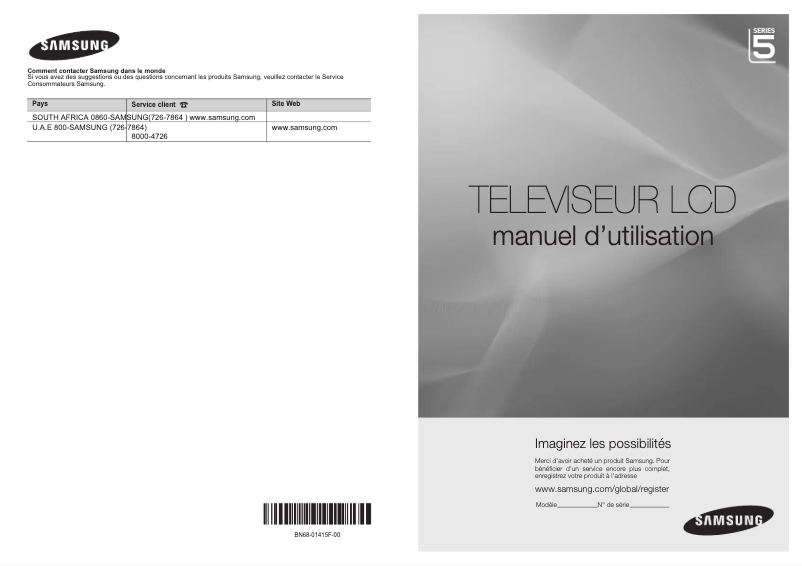 Imagen de la primera página del manual del dispositivo LA46A550P1R
