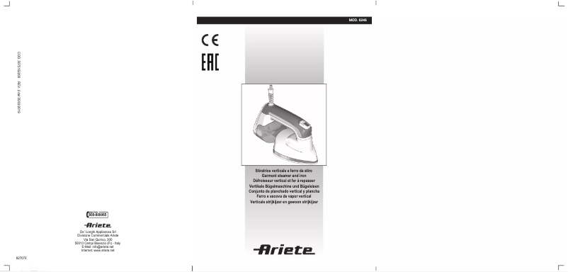 Página nº 1 - Manual de usuario Ariete 6246