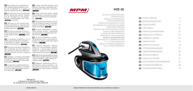 Página 1 del manual Manual de usuario MPM MZE-28