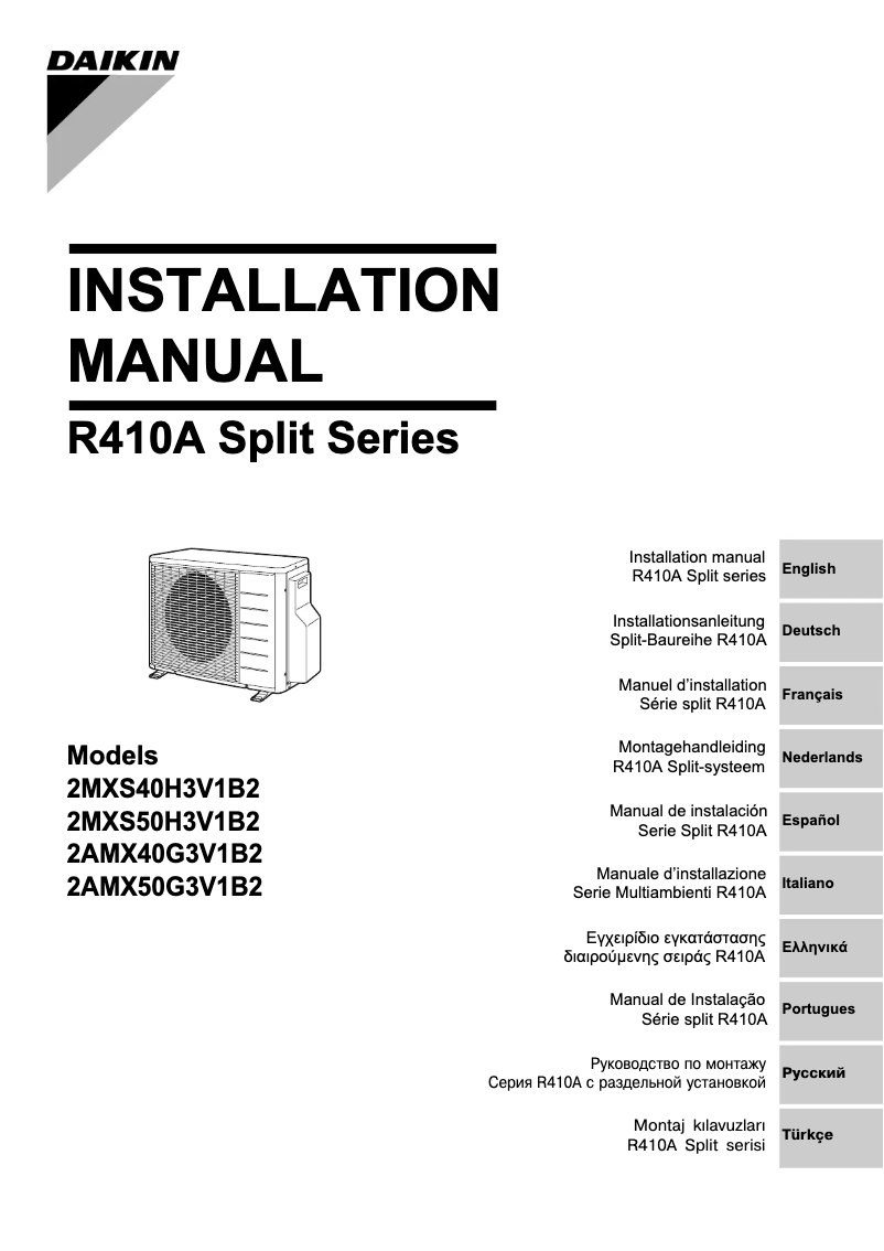 Página nº 1 - Manual de usuario Daikin 2AMX40G3V1B