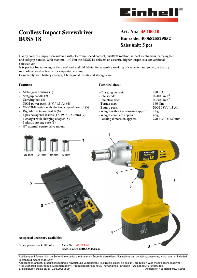 Página nº 1 - Manual de usuario Bavaria by Einhell BUSS 18