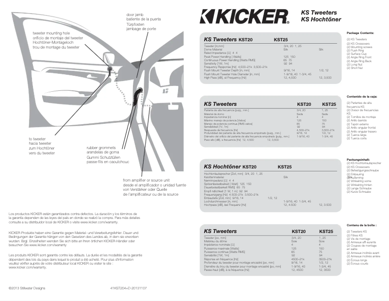 Página 1 del manual Manual de usuario Kicker 41KST204