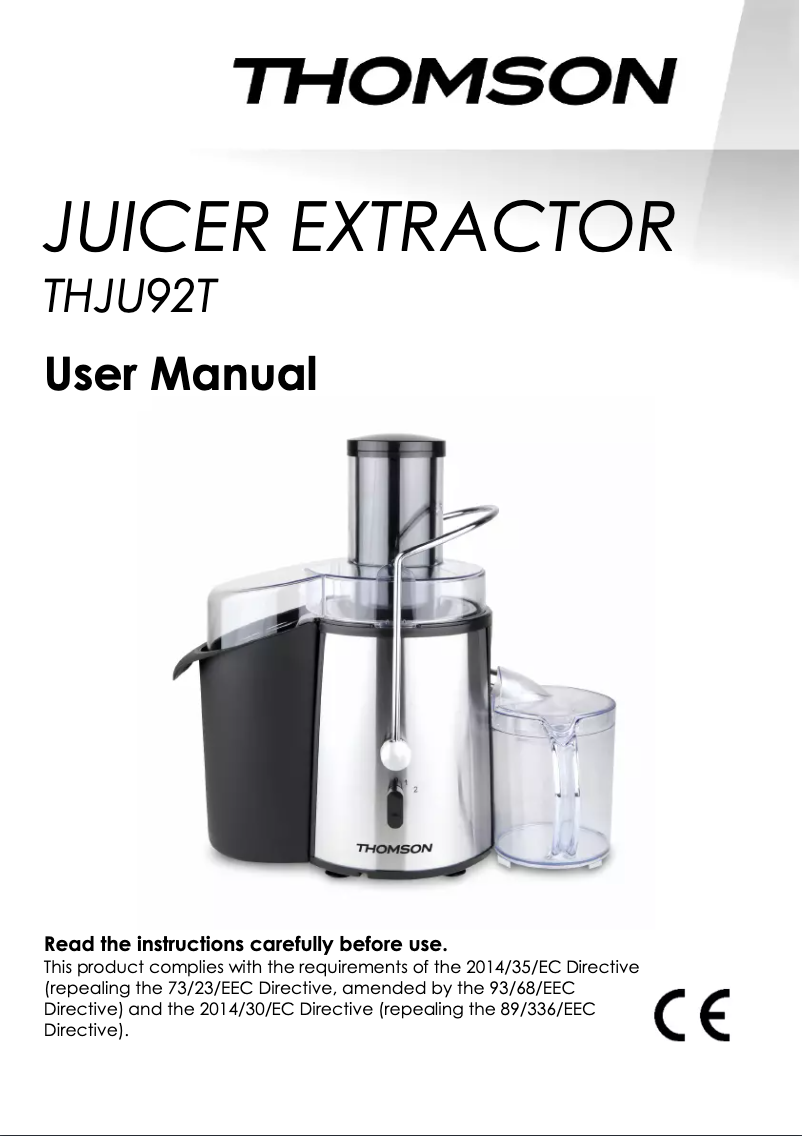 Página 1 del manual Manual de usuario Thomson THJU92T