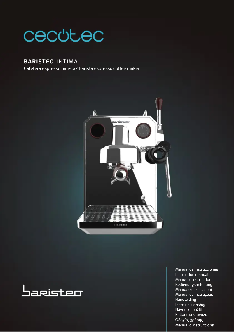 Página 1 del manual Manual de usuario Cecotec Baristeo Intima