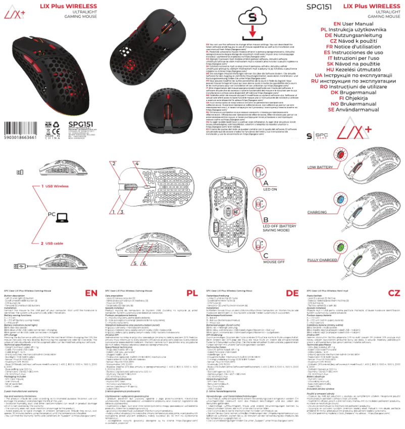 Página 1 del manual Manual de usuario SPC LIX Plus Wireless SPG151