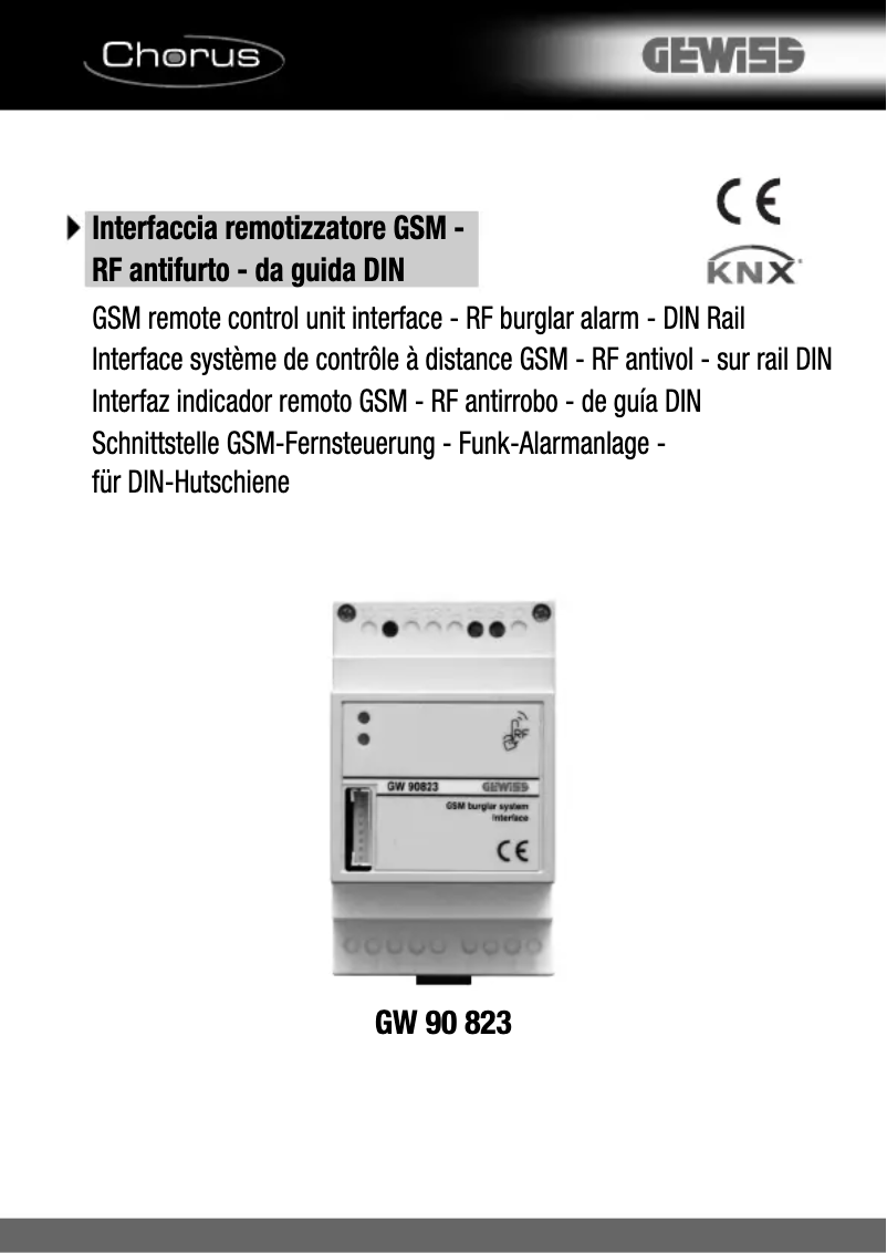 Página 1 del manual Manual de usuario Gewiss GW90823