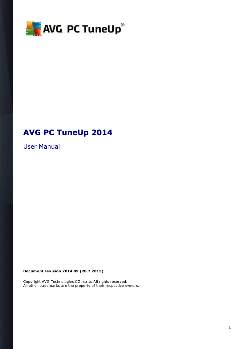 Página 1 del manual Manual de usuario AVG PC TuneUp 2014