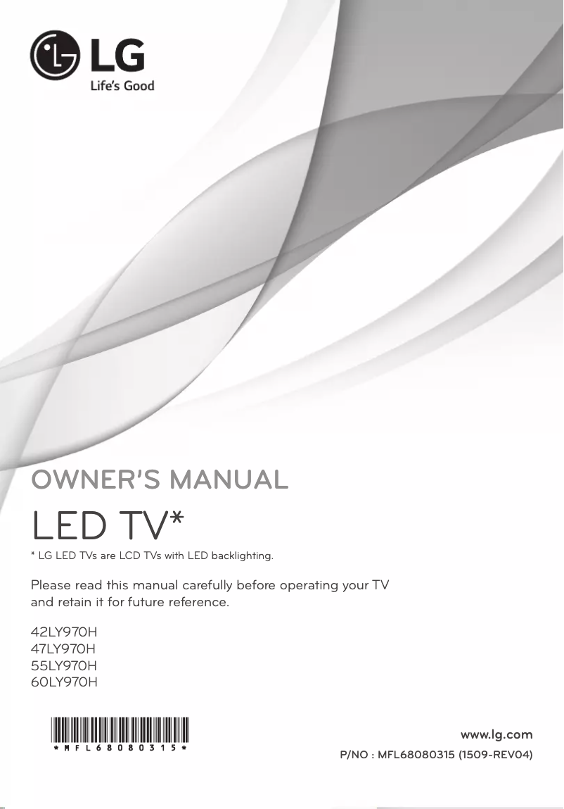 Imagen de la primera página del manual del dispositivo 47LY970H