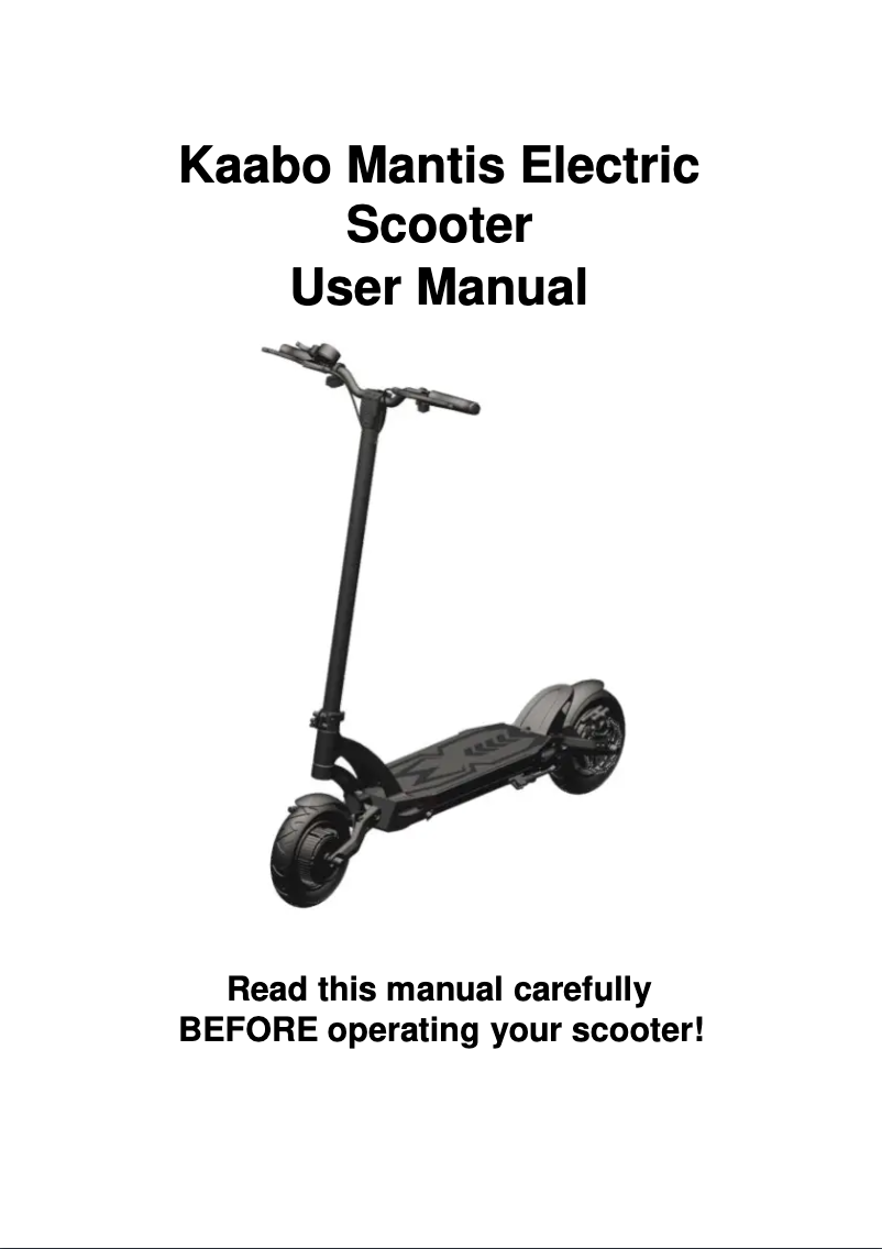 Página 1 del manual Manual de usuario Kaabo Mantis 8