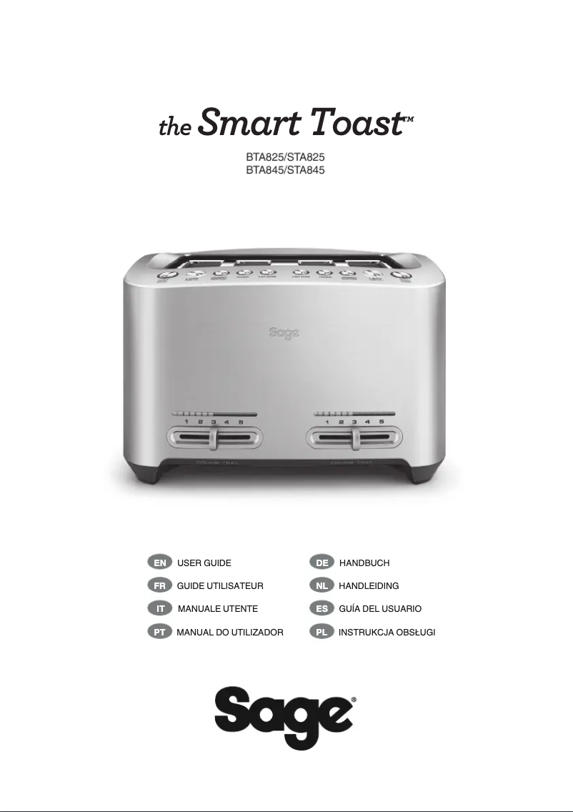 Imagen de la primera página del manual del dispositivo the Smart Toast 4 STA825