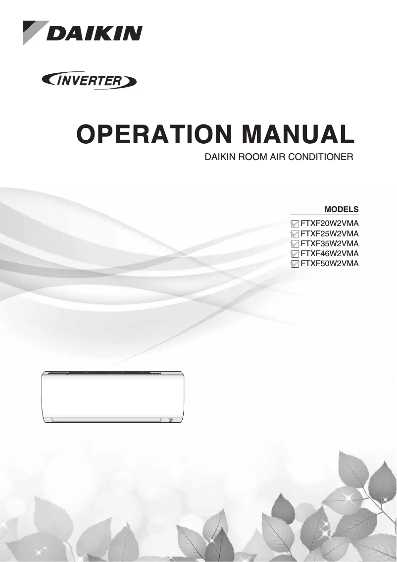 Imagen de la primera página del manual del dispositivo Lite FTXF60W2VMA