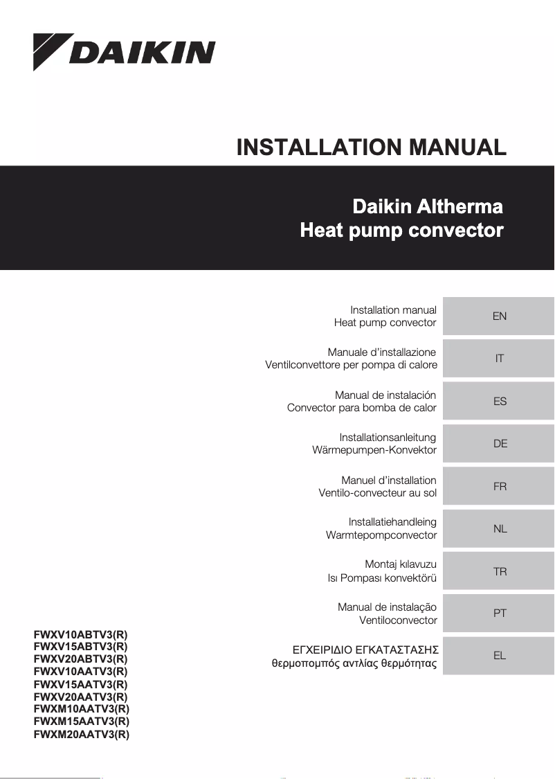 Página 1 del manual Manual de usuario Daikin FWXV10AATV3