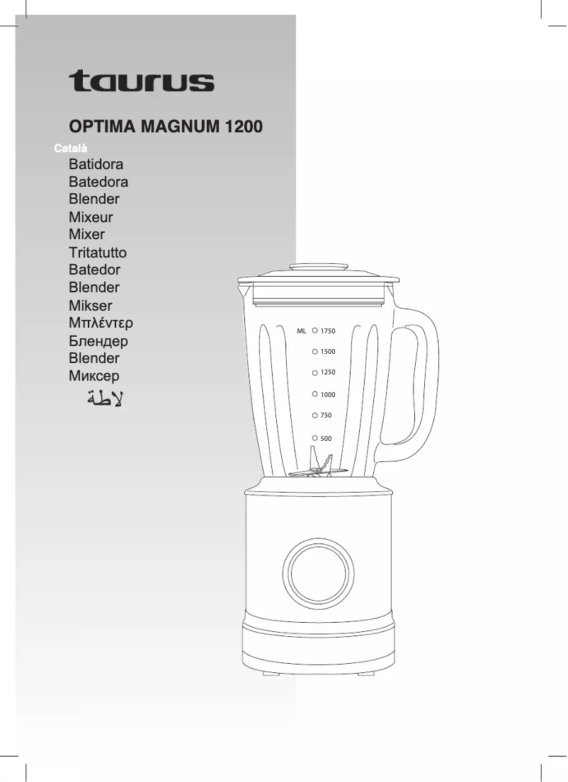 Página nº 1 - Manual de usuario Taurus Optima Magnum 1200