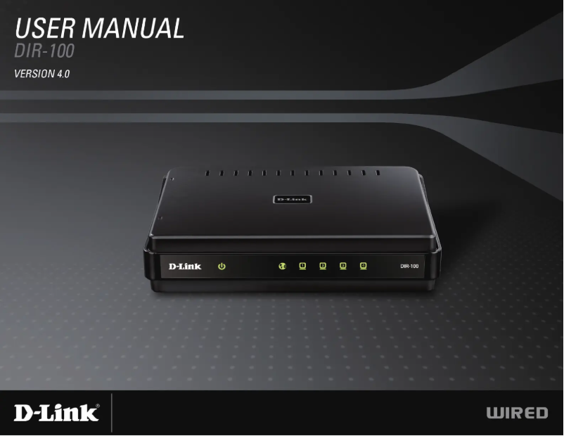 Imagen de la primera página del manual del dispositivo DIR-100