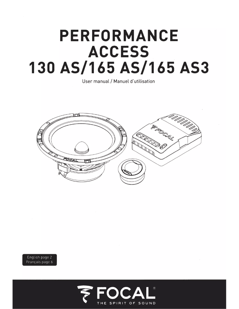 Página 1 del manual Manual de instrucciones Focal Performance Access 130 AS