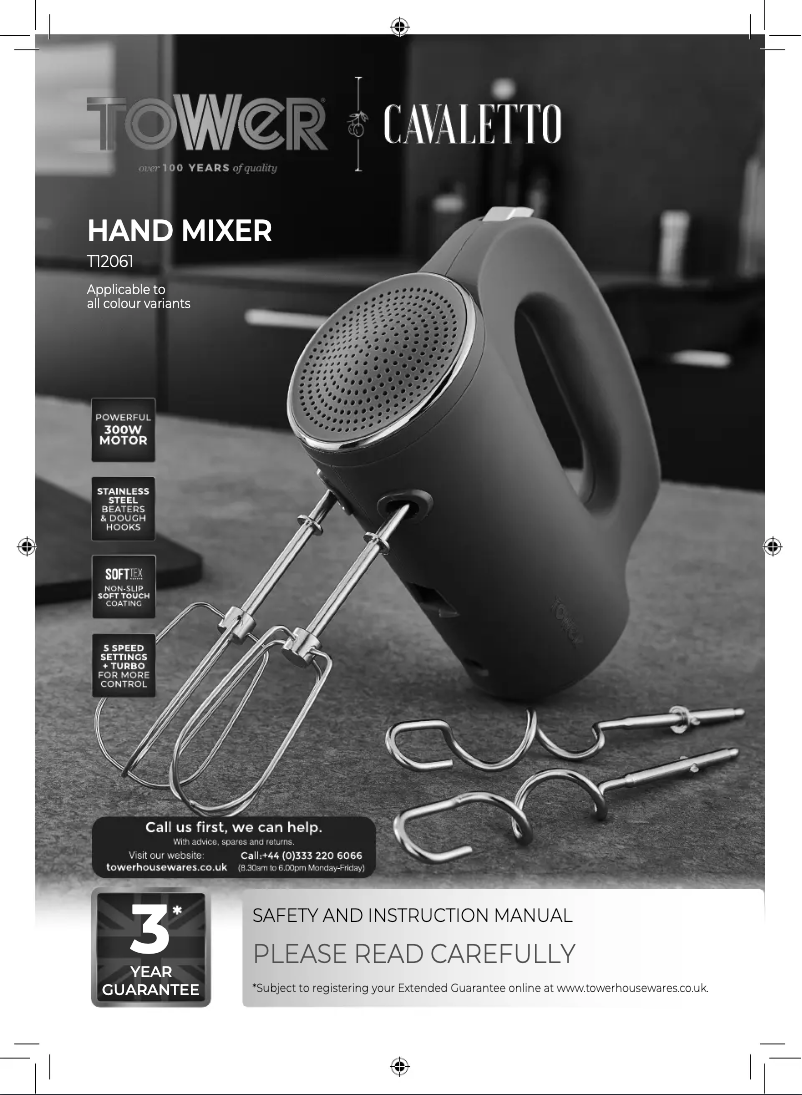 Página 1 del manual Manual de usuario Tower Cavaletto T12061