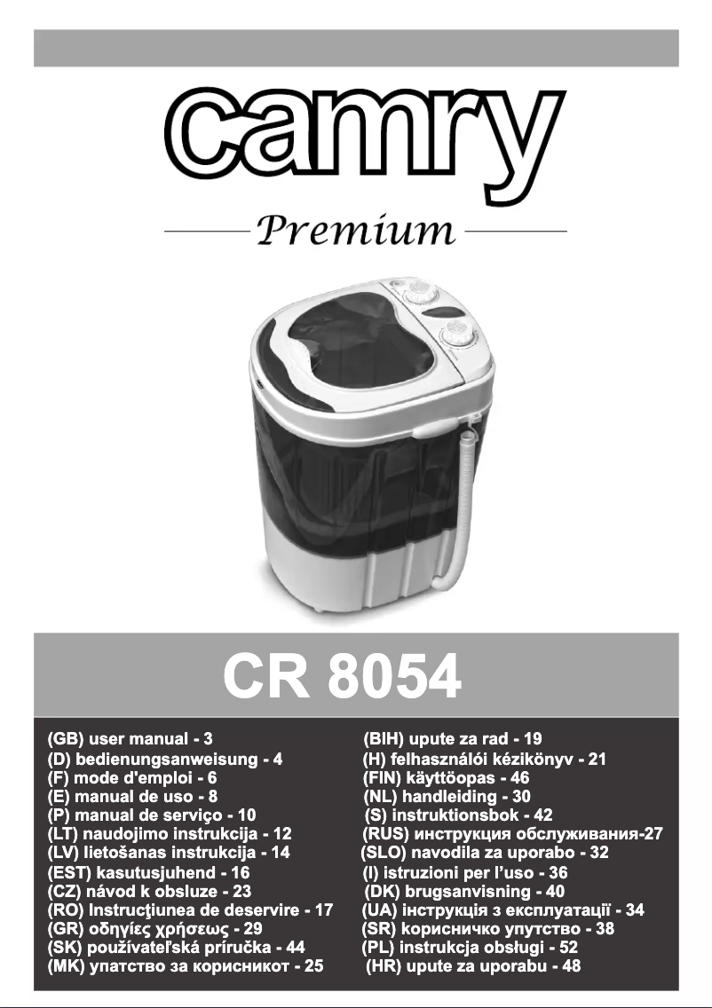 Imagen de la primera página del manual del dispositivo CR 8054