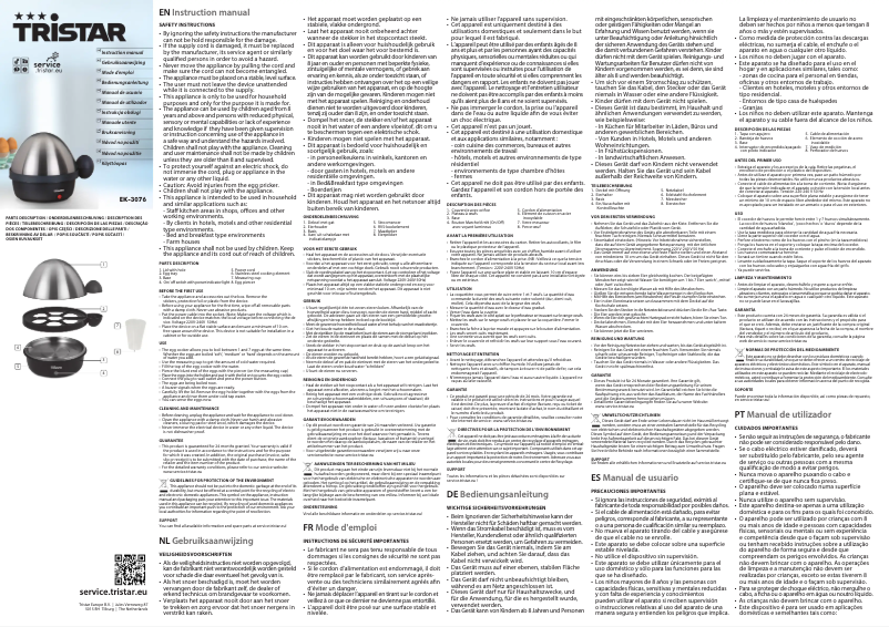 Imagen de la primera página del manual del dispositivo EK-3076AH