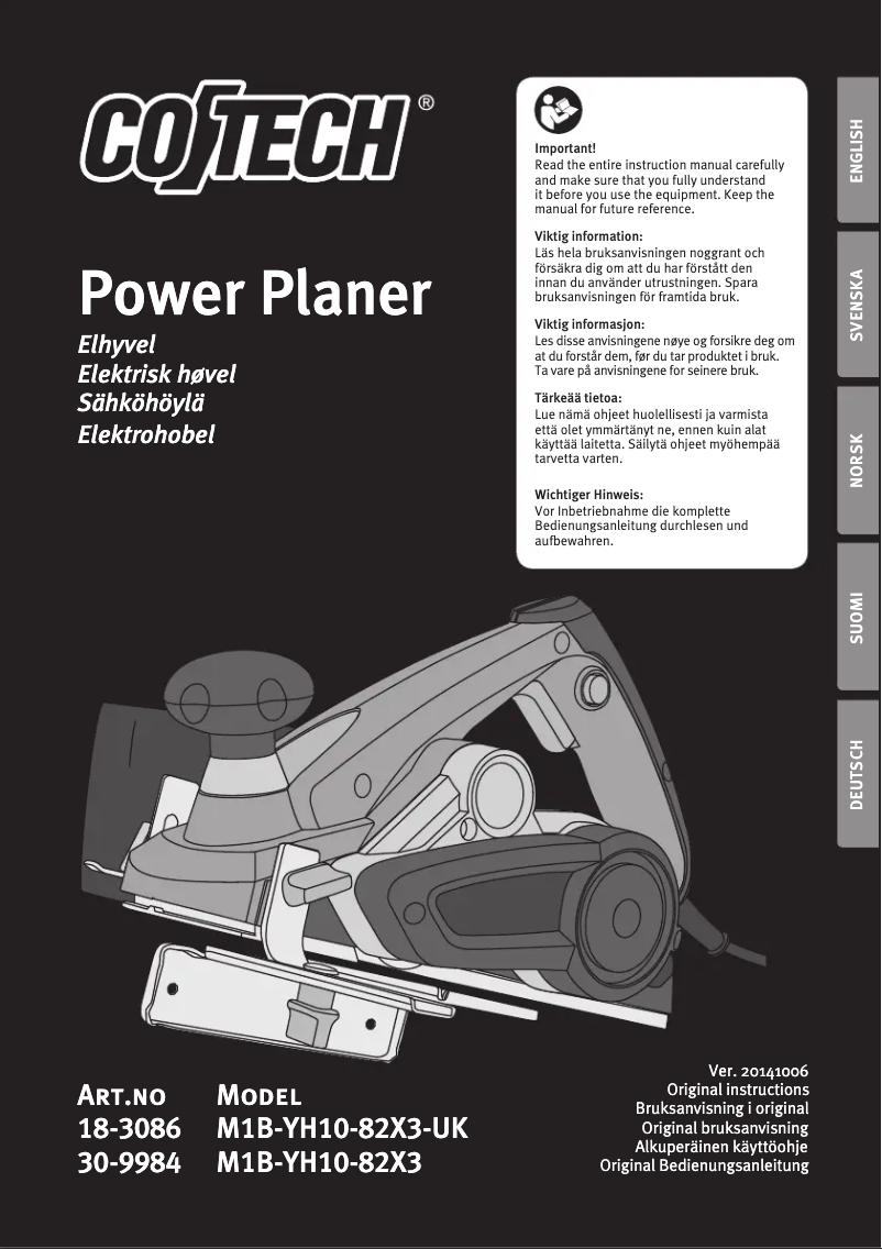 Imagen de la primera página del manual del dispositivo M1B-YH10-82X3