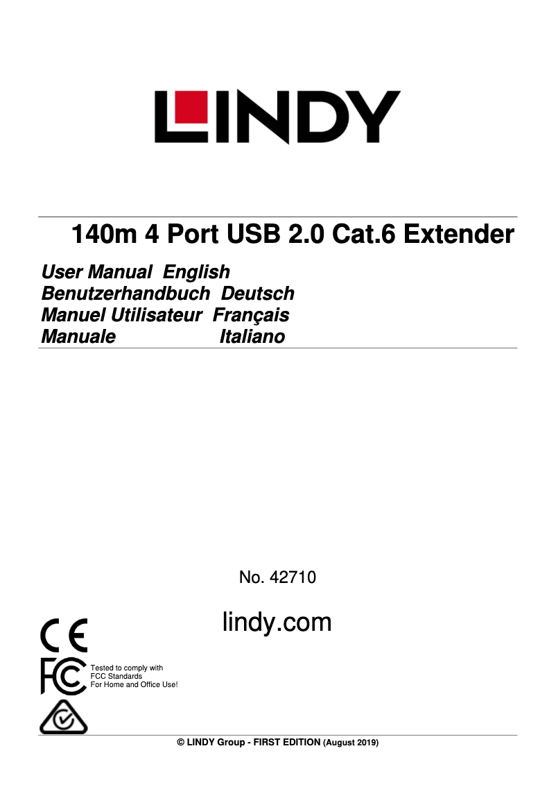 Imagen de la primera página del manual del dispositivo 42709