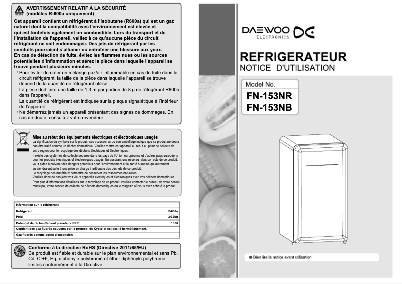 Imagen de la primera página del manual del dispositivo FN-153NR