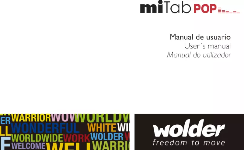 Imagen de la primera página del manual del dispositivo MiTab Pop