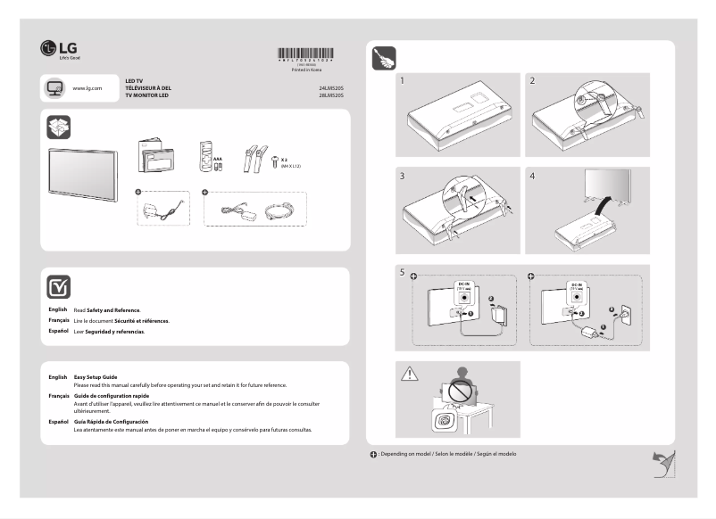 Imagen de la primera página del manual del dispositivo 28LM520S-WU