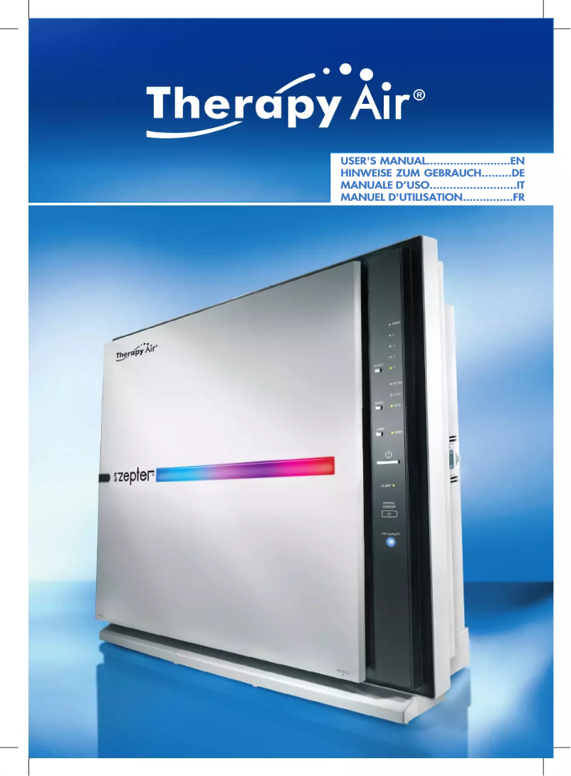 Página 1 del manual Manual de usuario Zepter Therapy Air ION PWC-570