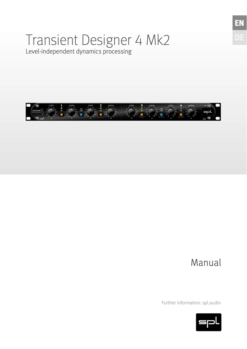 Página 1 del manual Manual de usuario SPL Transient Designer 4 Mk2
