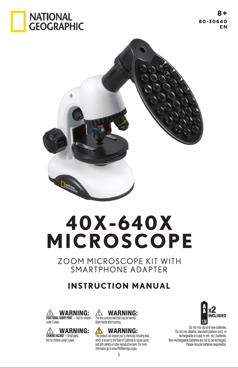 Página 1 del manual Manual de usuario National Geographic 40X-640X