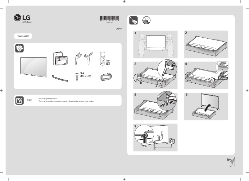 Imagen de la primera página del manual del dispositivo 49UM7100PPA