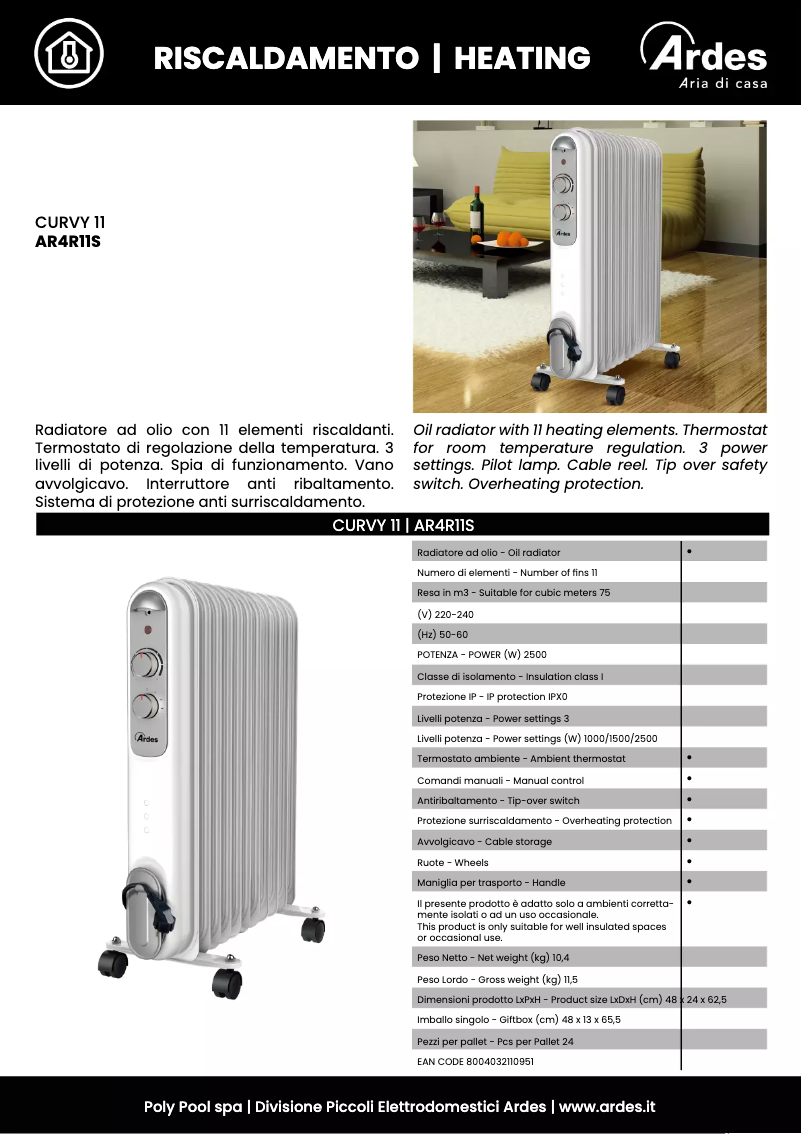 Página nº 1 - Ficha técnica Ardes AR4R11S