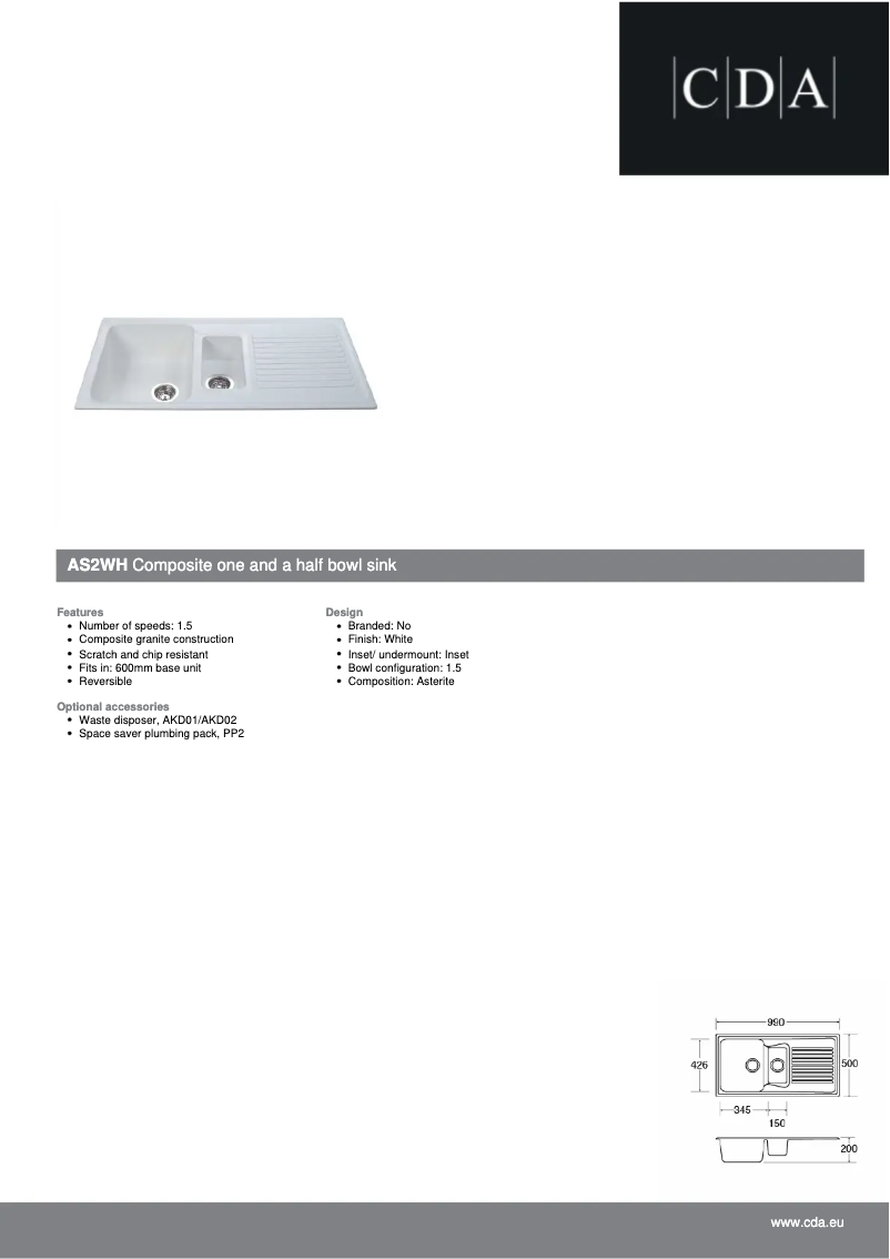 Imagen de la primera página del manual del dispositivo AS2WH