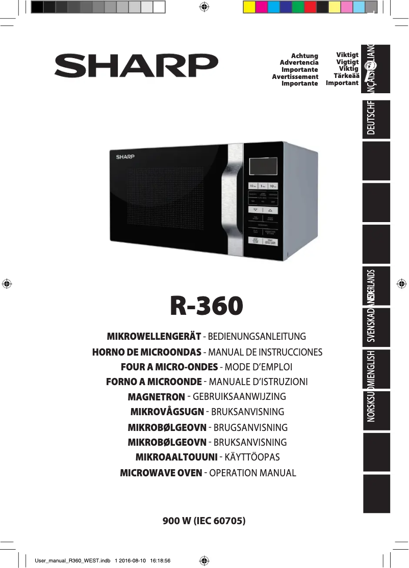 Página 1 del manual Manual de usuario Sharp R-360S