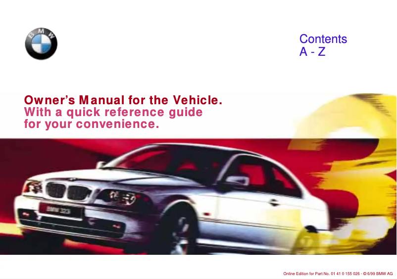 Imagen de la primera página del manual del dispositivo 328Ci Coupe (2000)