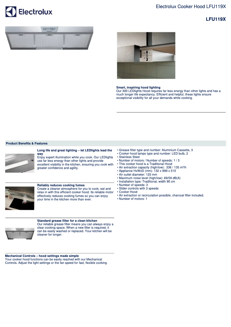 Imagen de la primera página del manual del dispositivo LFU119X