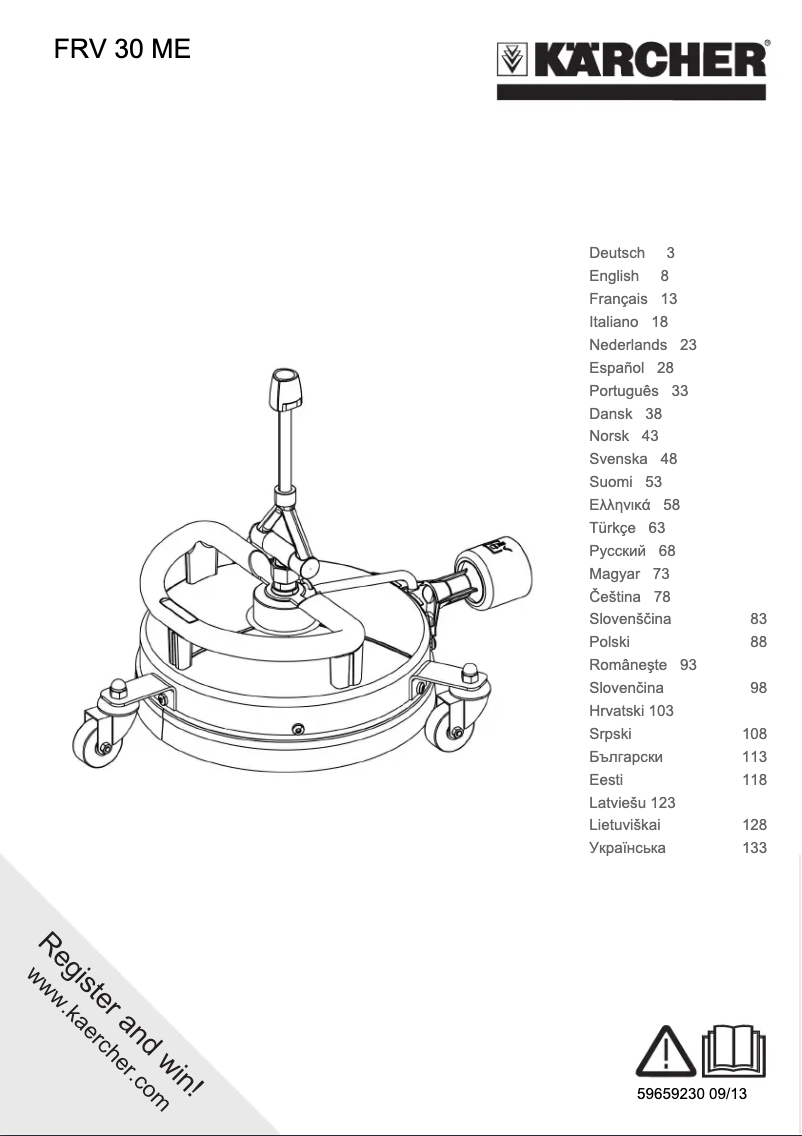 Imagen de la primera página del manual del dispositivo FRV 30 Me