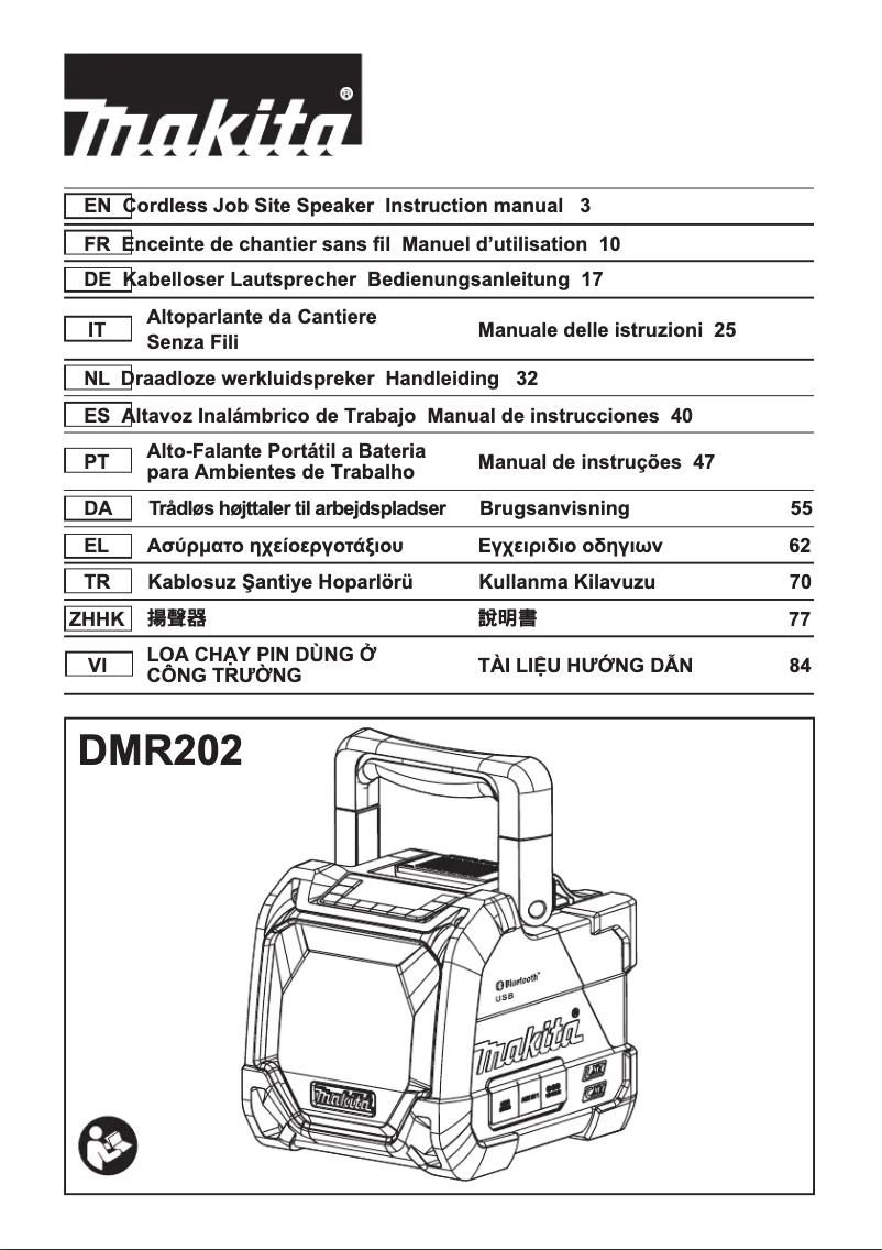 Página 1 del manual Manual de usuario Makita DMR202