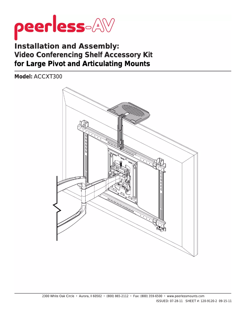 Página 1 del manual Manual de usuario Peerless-AV ACCXT300